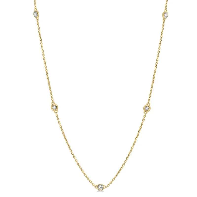 Your Dream Jewelry At Dream Prices Round Brilliant Diamond Necklace - .5twt