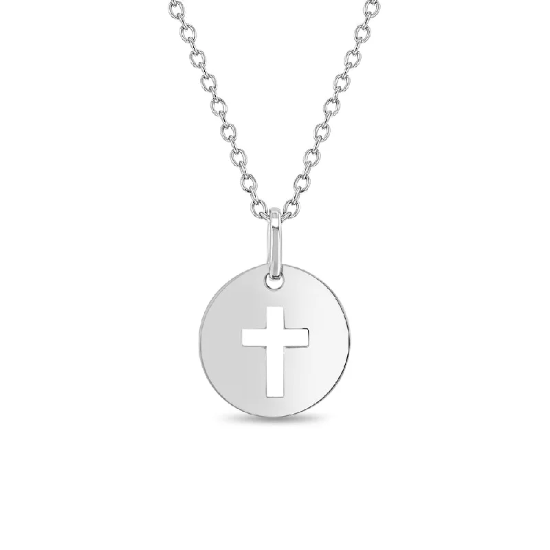 Limited-Stock Jewelry Sale – Once It's Gone, It's Gone Round Cross Cutout Kids / Children's / Girls Pendant/Necklace - Sterling Silver Limited-Stock Jewelry Sale – Once It's Gone, It's Gone Round Cross Cutout Kids / Children's / Girls Pendant/Necklace - Sterling Silver