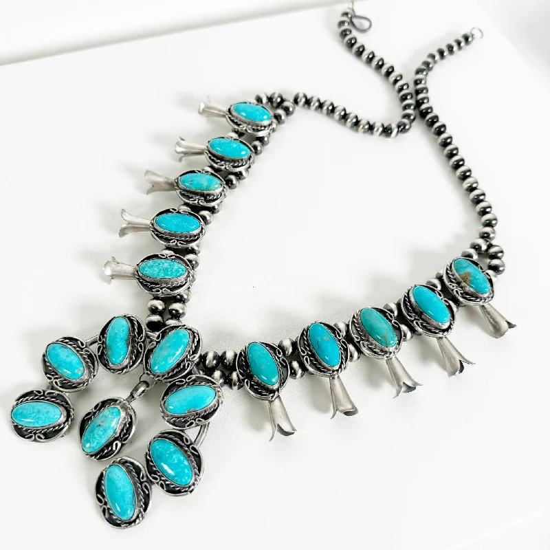 Unmissable Jewelry Clearance – Final Reductions Roystone Squashblossom by Gilbert Nez Unmissable Jewelry Clearance – Final Reductions Roystone Squashblossom by Gilbert Nez