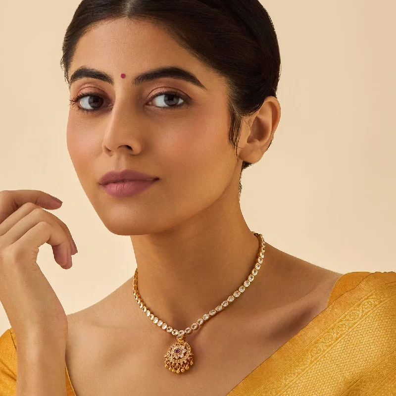 Premium Diamond Jewelry For Unforgettable Moments Silver Temple Necklace 169956