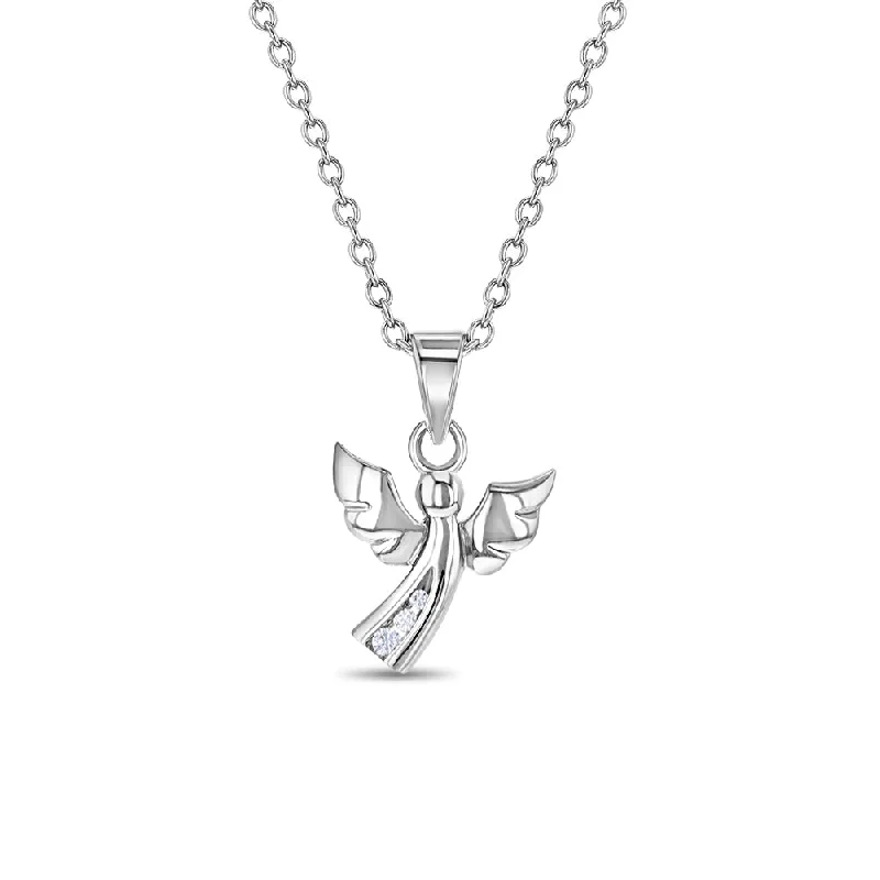 Affordable Elegance – Special Jewelry Sale Now Live Small CZ Guardian Angel Kids / Children's / Girls Pendant/Necklace - Sterling Silver Affordable Elegance – Special Jewelry Sale Now Live Small CZ Guardian Angel Kids / Children's / Girls Pendant/Necklace - Sterling Silver