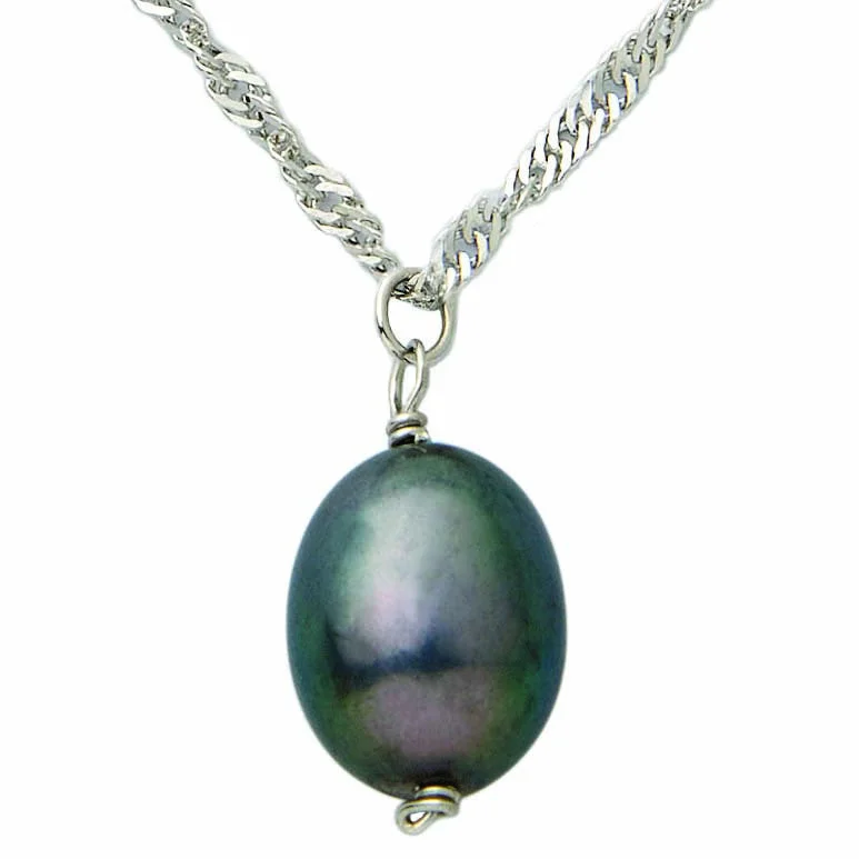 Fashion-Forward Geometric Jewelry For Contemporary Style Tear Drop Pearl Necklace