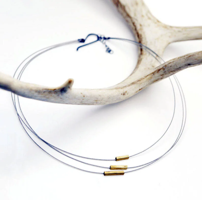 Trending Jewelry Now Available At Exclusive Prices Three Strand Necklace in Brass