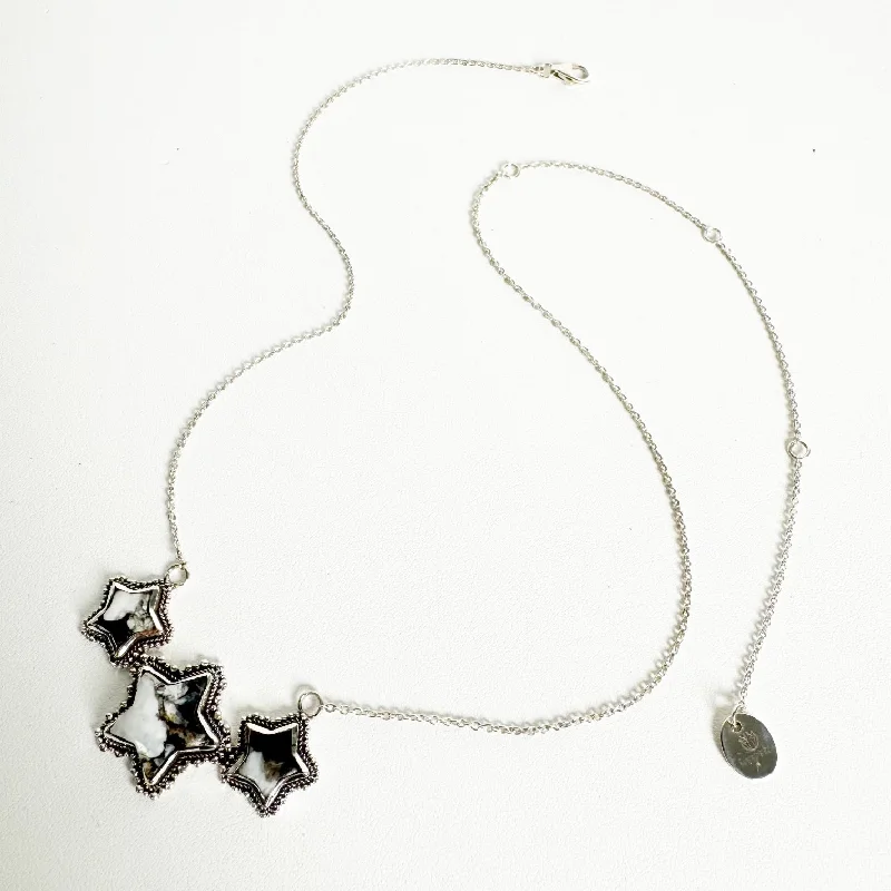 Exclusive Online Discounts On Stylish Jewelry Tripple Star Bar Necklace - White Buffalo Turquoise Exclusive Online Discounts On Stylish Jewelry Tripple Star Bar Necklace - White Buffalo Turquoise