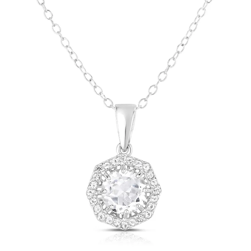 Luxury Jewelry Sale – Elegant Styles At Unbeatable Prices White Topaz Halo Necklace Luxury Jewelry Sale – Elegant Styles At Unbeatable Prices White Topaz Halo Necklace