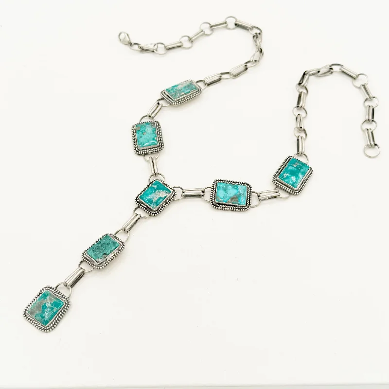 Romantic Heart-Shaped Jewelry For Special Gifts White Water Square Cut Lariat by Shay Pfeifer Romantic Heart-Shaped Jewelry For Special Gifts White Water Square Cut Lariat by Shay Pfeifer