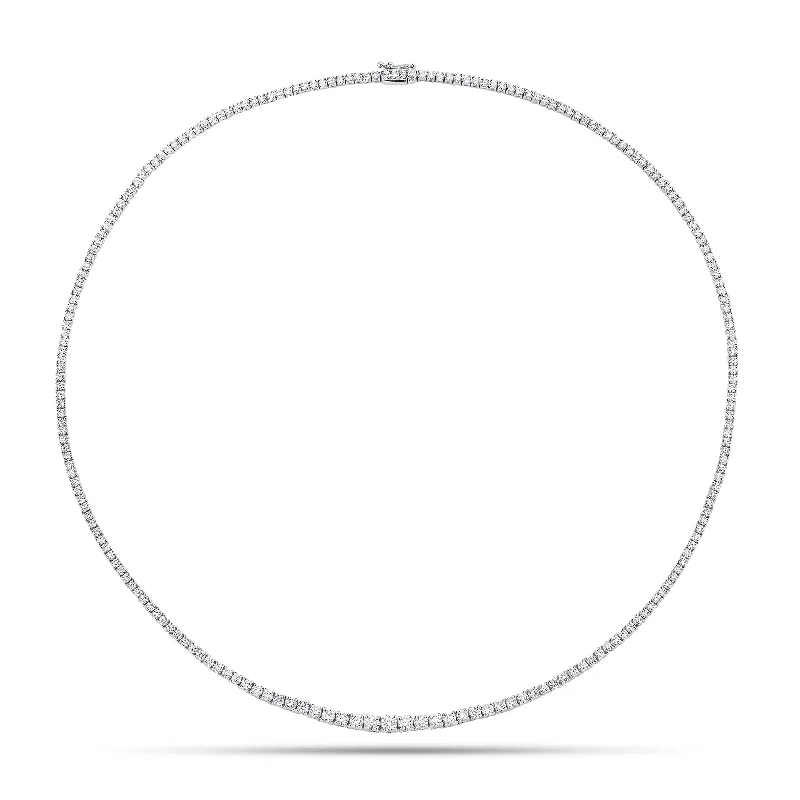 Waterproof Stainless Steel Jewelry For Lasting Beauty 4.94 ct Diamond Graduated Tennis Necklace Waterproof Stainless Steel Jewelry For Lasting Beauty 4.94 ct Diamond Graduated Tennis Necklace