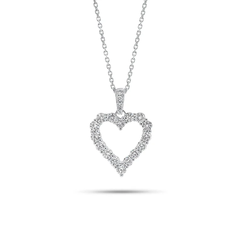 Jewelry Clearance Event – Stock Up Before It's Over Diamond Open Heart Pendant with Diamond Bail Jewelry Clearance Event – Stock Up Before It's Over Diamond Open Heart Pendant with Diamond Bail