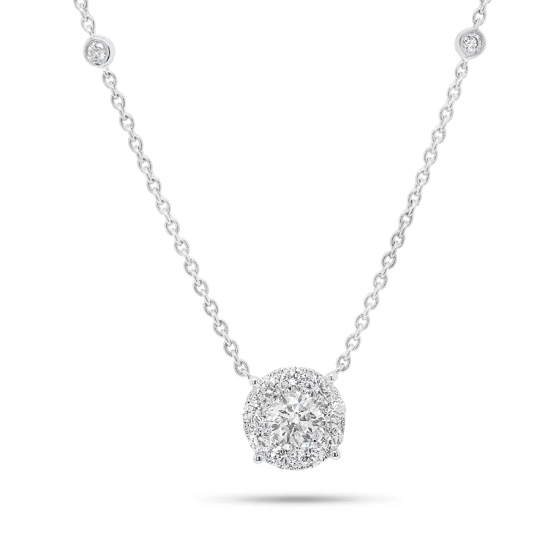 Buy More, Save More On Stunning Jewelry Pieces 1.15 ct Halo Diamond Pendant Necklace with Diamond Chain Buy More, Save More On Stunning Jewelry Pieces 1.15 ct Halo Diamond Pendant Necklace with Diamond Chain