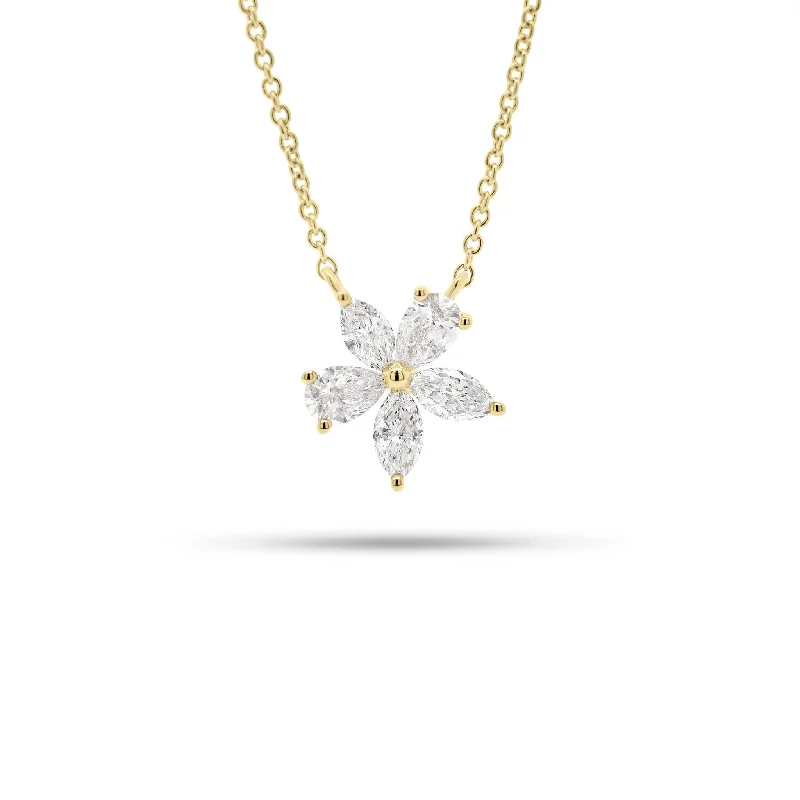 Don't Miss Out On Bestselling Jewelry At Special Prices Pear & Marquise-Shaped Diamond Flower Pendant Necklace Don't Miss Out On Bestselling Jewelry At Special Prices Pear & Marquise-Shaped Diamond Flower Pendant Necklace