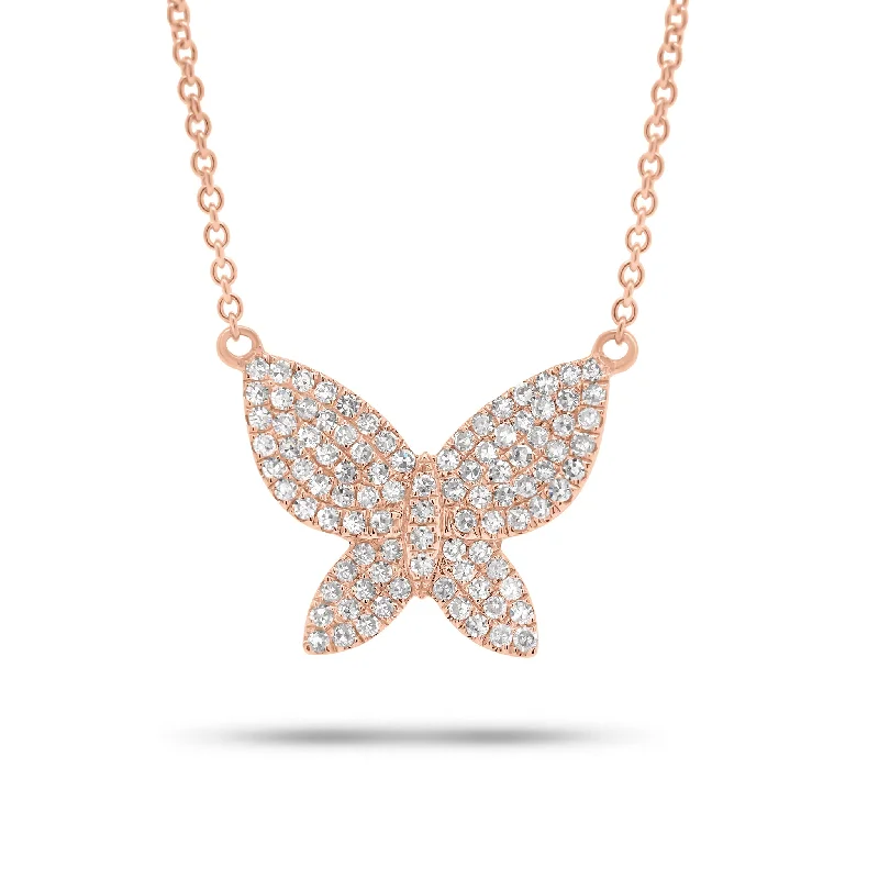 Discover Unique Jewelry With Special Limited-Time Offers Pave Diamond Butterfly Pendant Necklace