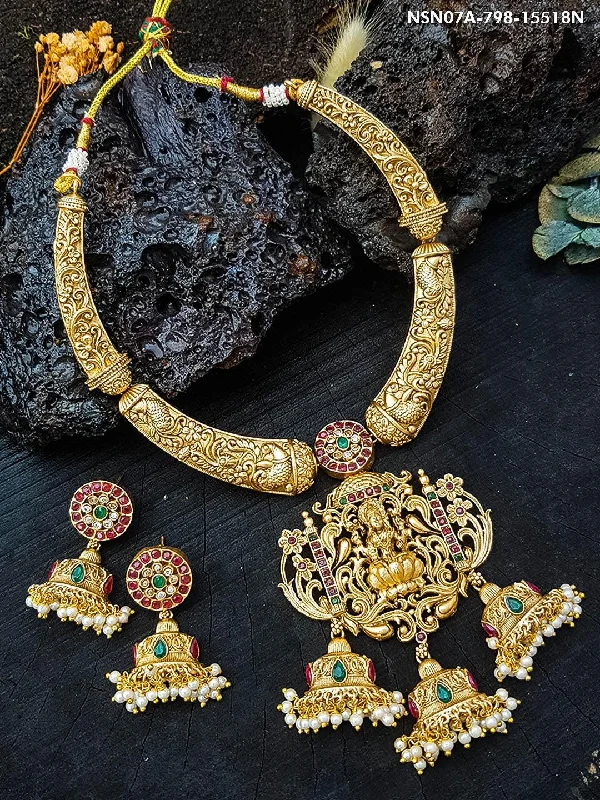 Luxury Jewelry Sale – Sparkle For Less Antique Gold Plated Necklace Set