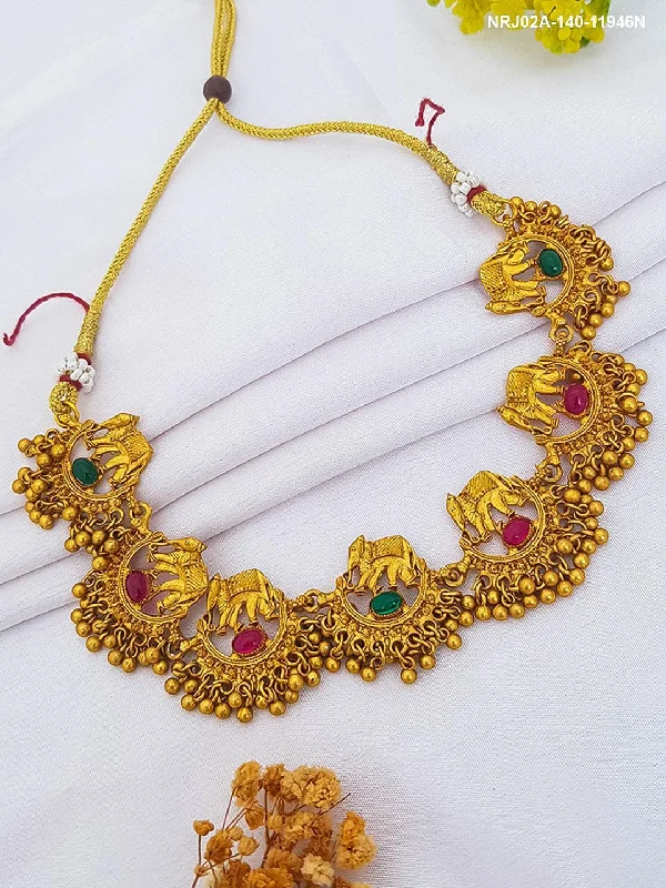 Affordable Glamour – Premium Jewelry At Special Prices Gold Plated Designer Short Necklace Affordable Glamour – Premium Jewelry At Special Prices Gold Plated Designer Short Necklace
