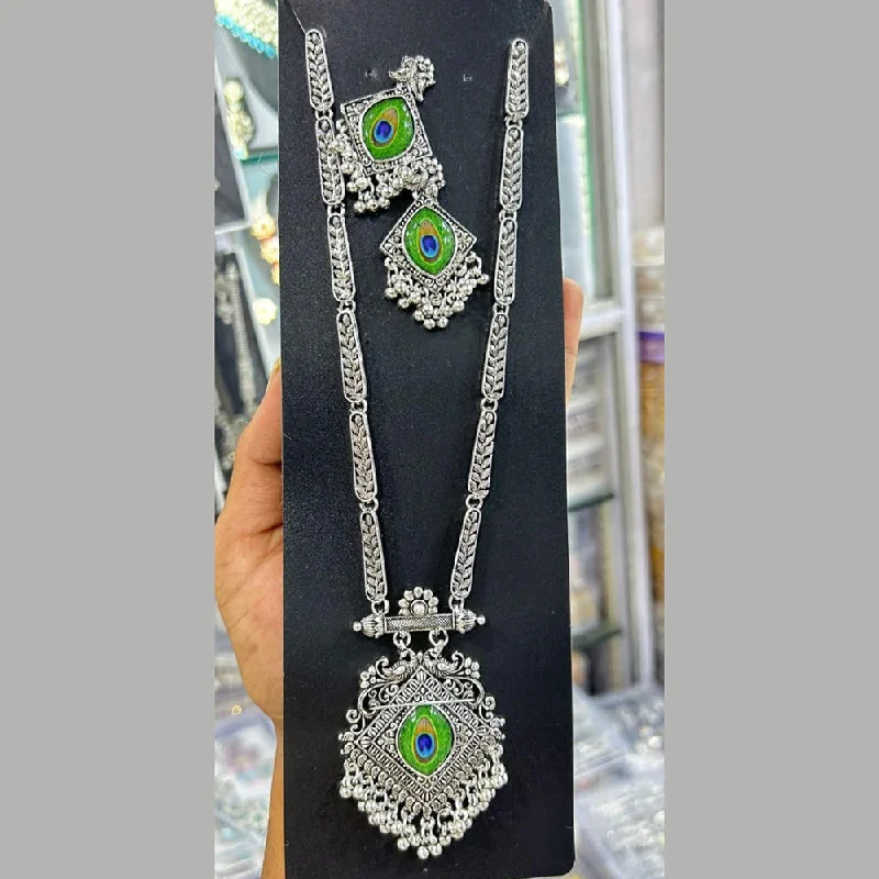 Trending Jewelry Styles Now At Limited-Time Discounts Kavita Art Oxidised Plated Long Peacock Style Necklace Set Trending Jewelry Styles Now At Limited-Time Discounts Kavita Art Oxidised Plated Long Peacock Style Necklace Set