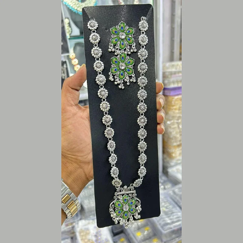 Grab Your Favorite Jewelry At The Lowest Prices Kavita Art Oxidised Plated Long Peacock Style Necklace Set Grab Your Favorite Jewelry At The Lowest Prices Kavita Art Oxidised Plated Long Peacock Style Necklace Set
