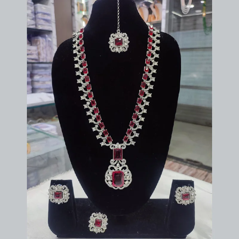 Unique Jewelry Designs Now At Discounted Rates Lucentarts Jewellery Silver Plated Austrian Stone Necklace Set Unique Jewelry Designs Now At Discounted Rates Lucentarts Jewellery Silver Plated Austrian Stone Necklace Set