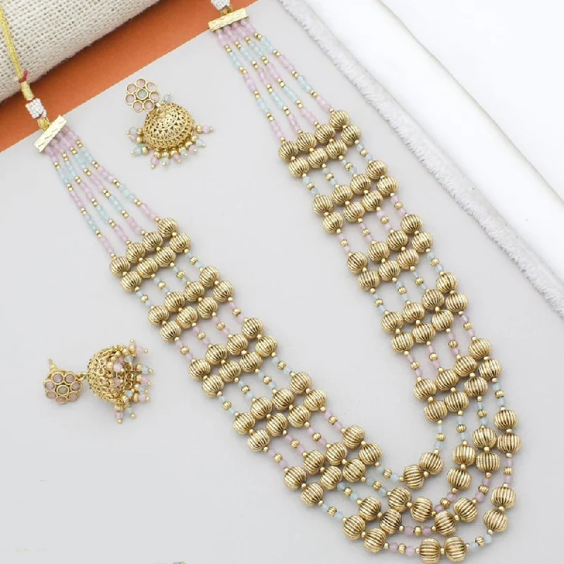 Shop Dazzling Jewelry At The Best Prices Manisha Jewellery Gold Plated Pota Stone And Pearl Long Necklace Set Shop Dazzling Jewelry At The Best Prices Manisha Jewellery Gold Plated Pota Stone And Pearl Long Necklace Set