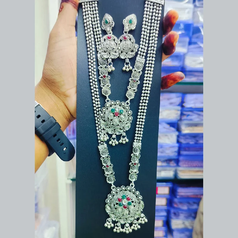 Exclusive Jewelry Offers – Shine For Less Manisha Jewellery Oxidised Plated Pota Stone Double Necklace Set Exclusive Jewelry Offers – Shine For Less Manisha Jewellery Oxidised Plated Pota Stone Double Necklace Set