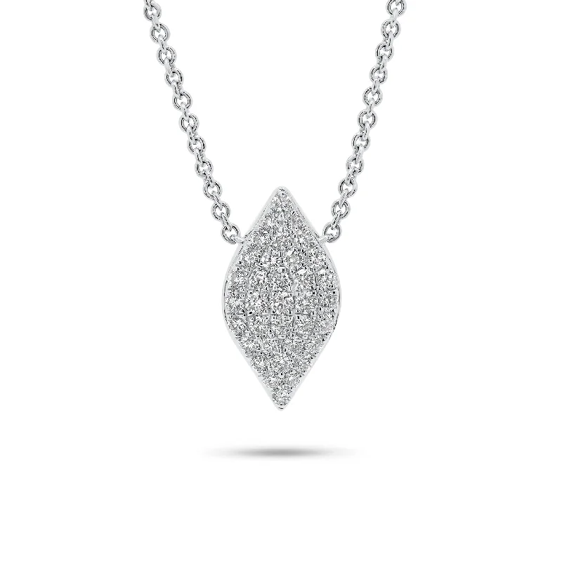 Limited-Stock Jewelry Sale – Once It's Gone, It's Gone Pave Diamond Marquise Pendant Necklace Limited-Stock Jewelry Sale – Once It's Gone, It's Gone Pave Diamond Marquise Pendant Necklace
