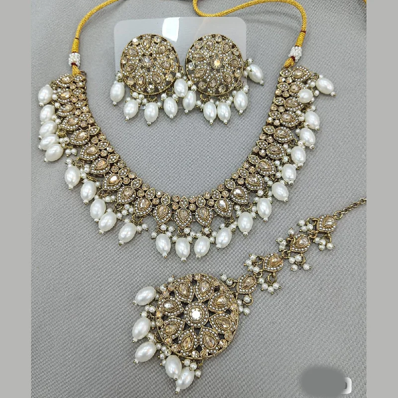 Affordable Glamour – Premium Jewelry For Less Rani Sati Jewels Gold Plated Crystal and Pearl Necklace Set Affordable Glamour – Premium Jewelry For Less Rani Sati Jewels Gold Plated Crystal and Pearl Necklace Set