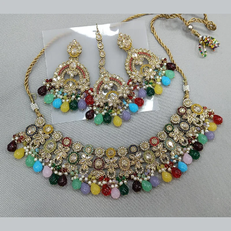 Get The Sparkle You Love At Prices You Adore Rani Sati Jewels Gold Plated Crystal and Pearl Necklace Set Get The Sparkle You Love At Prices You Adore Rani Sati Jewels Gold Plated Crystal and Pearl Necklace Set