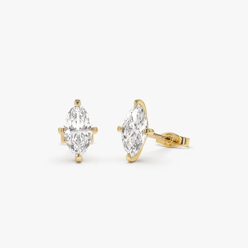 Unlock Unbeatable Jewelry Deals Before They’Re Gone 1.00 ctw 14k Classic Four Prong Marquise Shape Lab Grown Diamond Studs - Leah Unlock Unbeatable Jewelry Deals Before They’Re Gone 1.00 ctw 14k Classic Four Prong Marquise Shape Lab Grown Diamond Studs - Leah