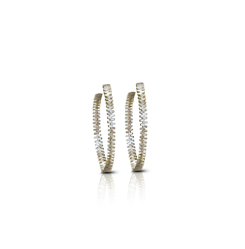 Limited-Stock Jewelry Sale – Once It's Gone, It's Gone 14K Baguette Diamond Hoops