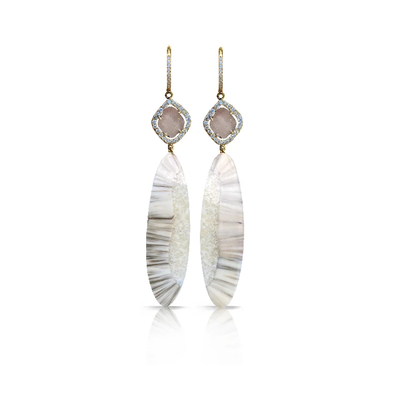 Seasonal Jewelry Deals – Elevate Your Style 14k Sliced Tusk Drop Earrings