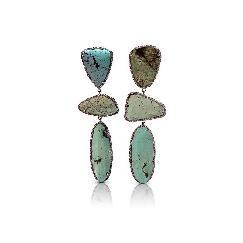 Flash Jewelry Sale – Get Stunning Pieces At Low Prices 14k Sonoran Turquoise Triple Drop Earrings Flash Jewelry Sale – Get Stunning Pieces At Low Prices 14k Sonoran Turquoise Triple Drop Earrings