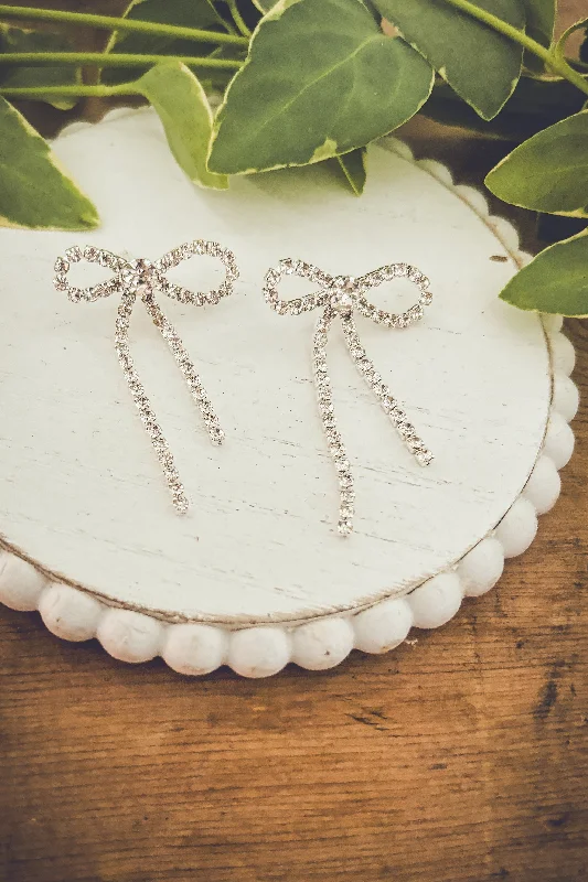 Shop Handcrafted Jewelry At Special Promotional Rates Adorable Crystal Bow Earrings