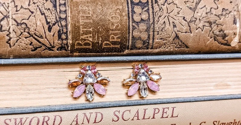 Gorgeous Jewelry, Limited-Time Savings Beautiful Pink and Crystal Statement Earrings