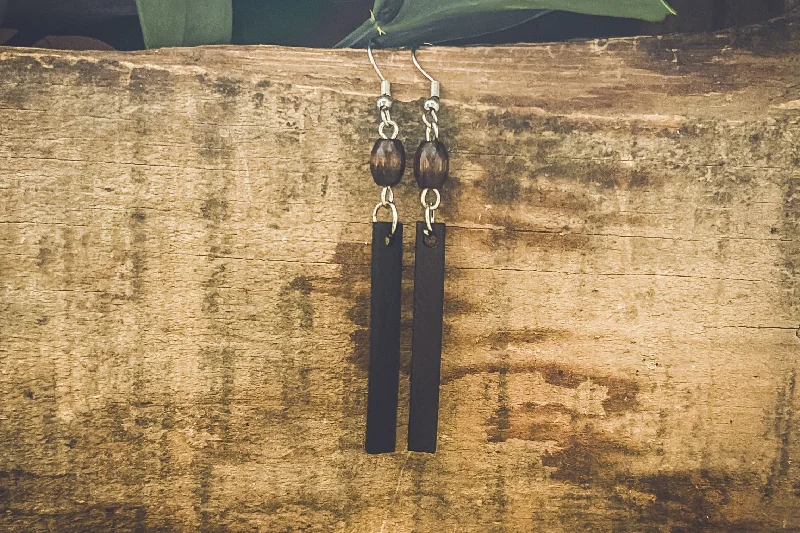 Jewelry Sale Bonanza – Grab Your Sparkle Now Beautiful Black Wood Earrings