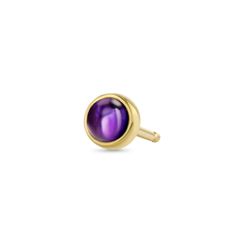 Personalized Jewelry Sale – Unique Pieces At Great Prices Bezel Cab Studs - Amethyst