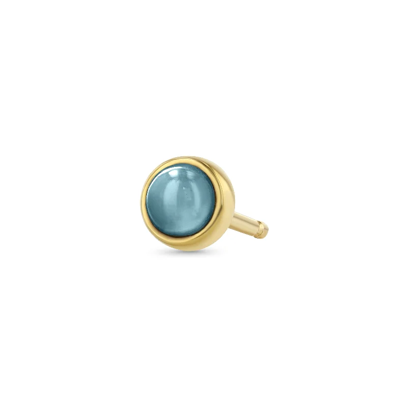 Flash Sale On Stunning Jewelry – Don't Miss Out Bezel Cab Studs  - Aquamarine