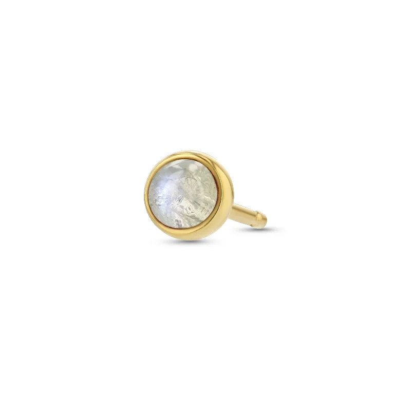 Handcrafted Jewelry Sale – Unique Designs At Low Prices Bezel Cab Studs - Moonstone