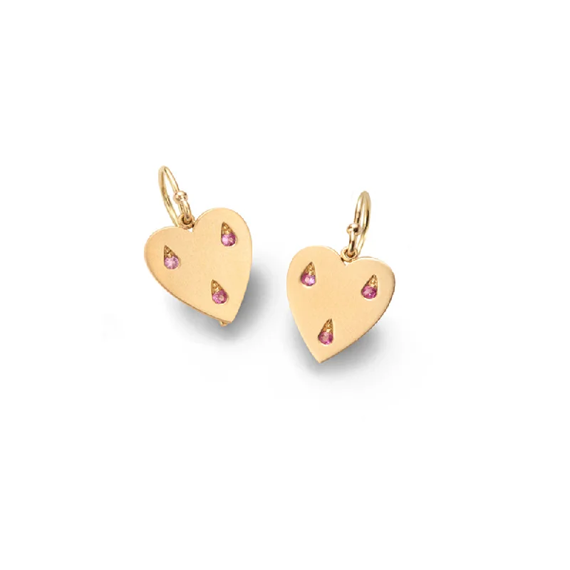 Timeless Elegance, Temporary Discounts – Act Fast Pretty In Pink Sapphire Heart Earrings