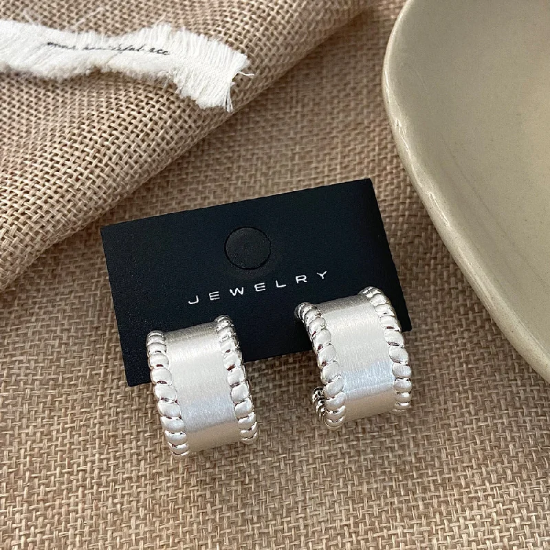 Upgrade Your Jewelry Collection For Less C Shape Twisted Styled Silver Pin Earrings JLT12894 Upgrade Your Jewelry Collection For Less C Shape Twisted Styled Silver Pin Earrings JLT12894