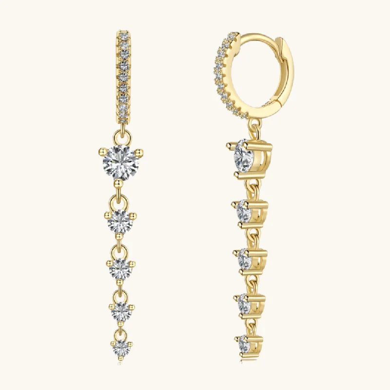 Breathtaking Jewelry At Limited-Time Savings Gold Drop Mini Diamond Hoops