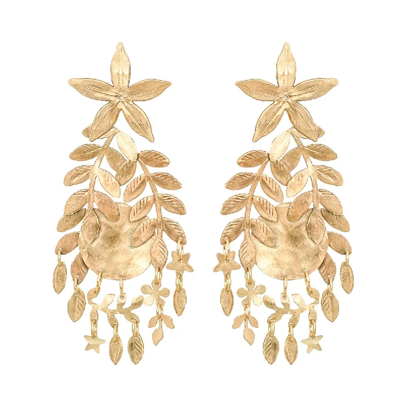 Grab Your Favorite Jewelry At The Lowest Prices Gold Moon Blossom Earrings