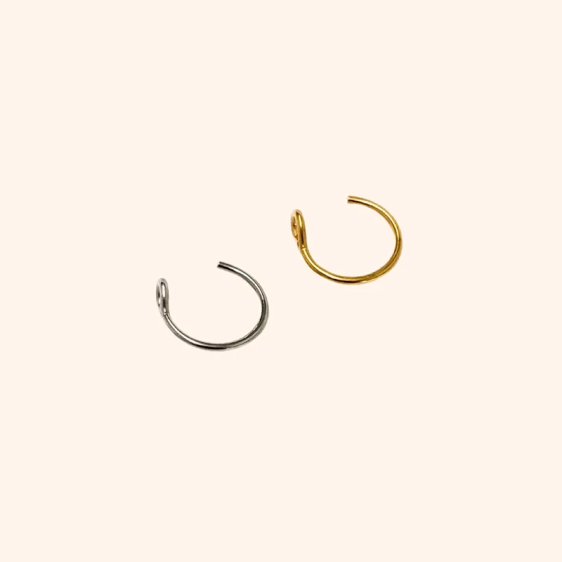 Dainty Floral Jewelry For Feminine Elegance Hoop Nose Cuff, Ear Cuff