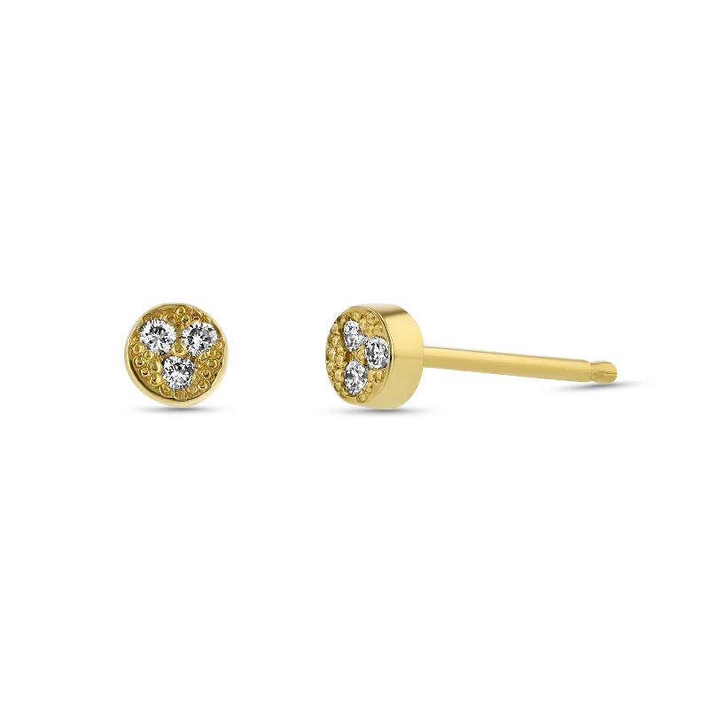 Shop Stylish Jewelry Now And Save Big Micro Disc Studs With Pave
