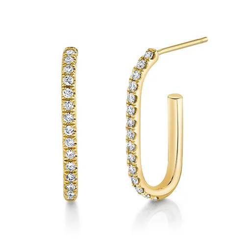 Romantic Heart-Shaped Jewelry For Special Gifts Pave Solid Link Studs