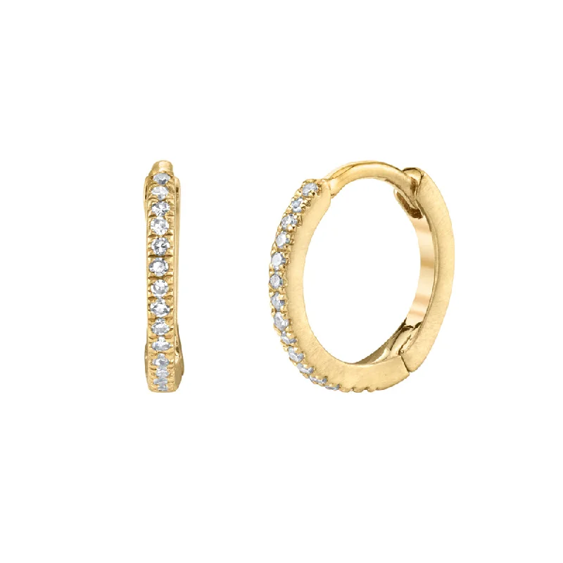 Jewelry Clearance Event – Stock Up Before It's Over Pave Satin Huggies - 10mm