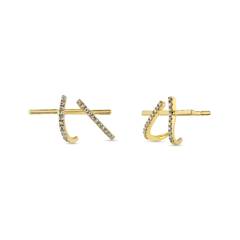 Limited-Stock Jewelry Clearance – Grab Your Favorites Now Pave Triple Stick - single