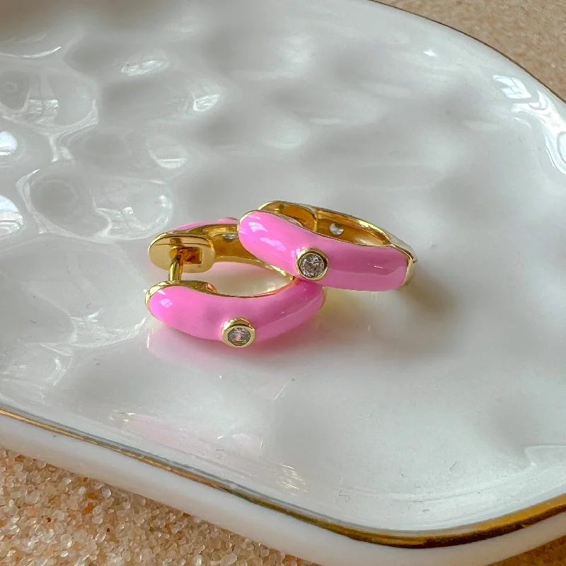 Grab Exquisite Jewelry At The Lowest Prices Retro Hoop Earrings - Enamel
