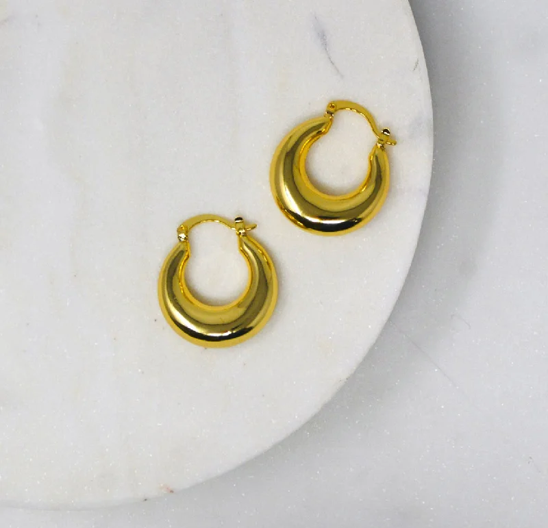 Timeless Elegance At Unbelievable Discounts Retro Hoop Earrings - Large Gold