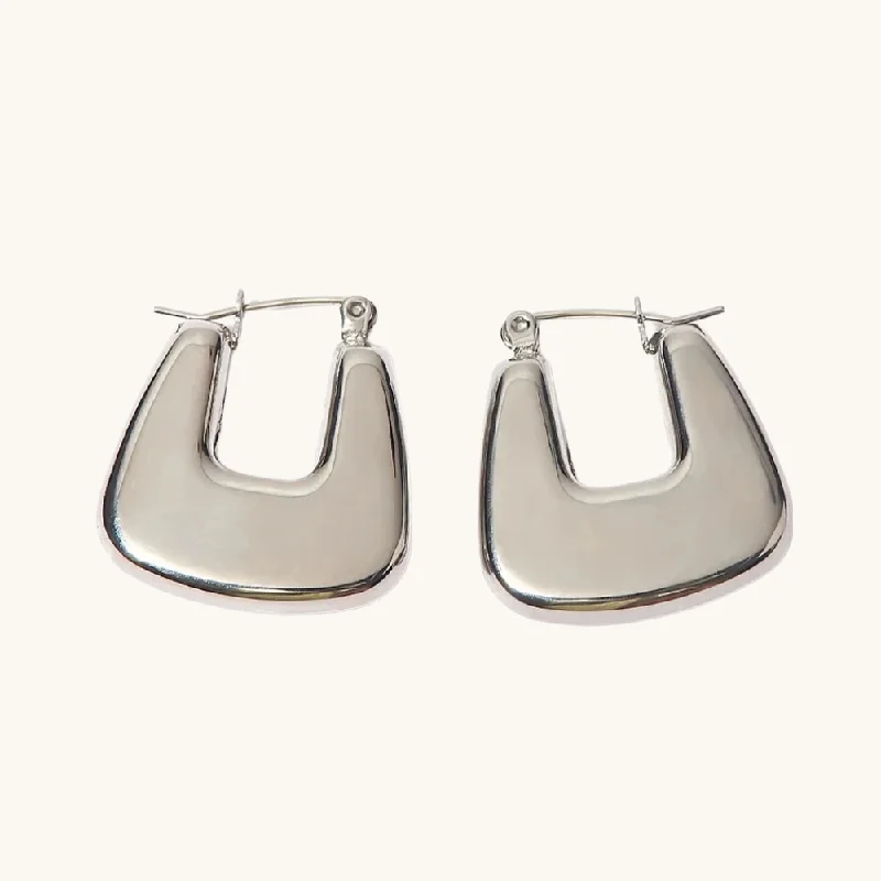 Stunning Jewelry At Even More Stunning Prices Silver Geometric Hoop Earrings