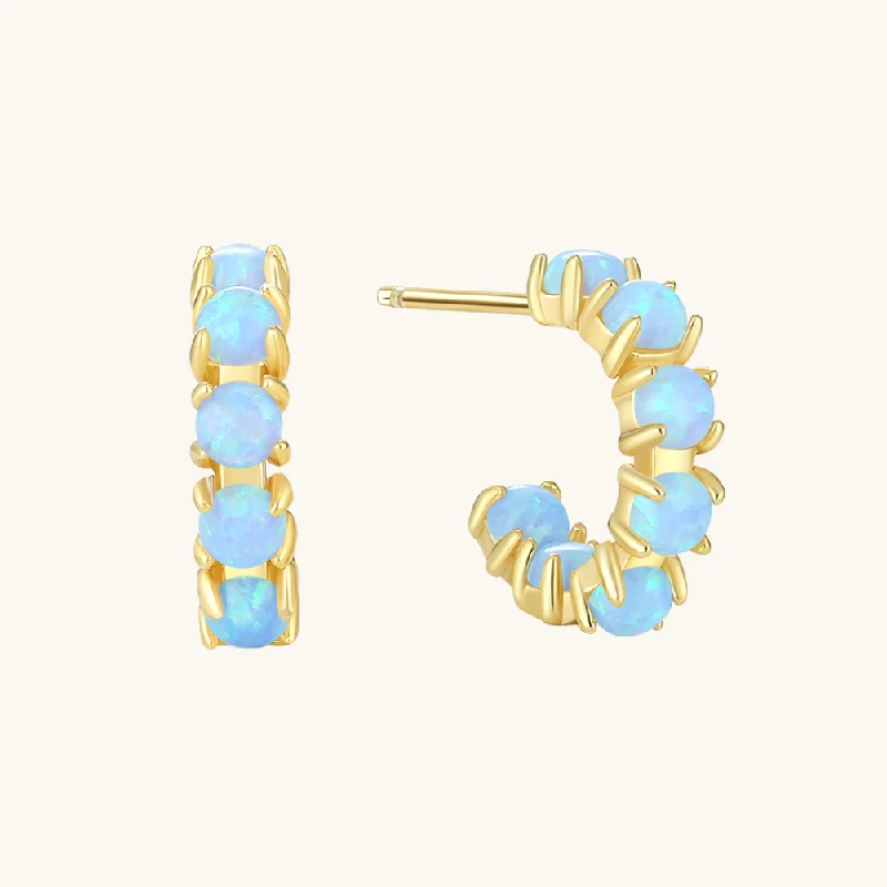 Exclusive Online Jewelry Sale – Don't Wait Blue Mini Opal Hoops