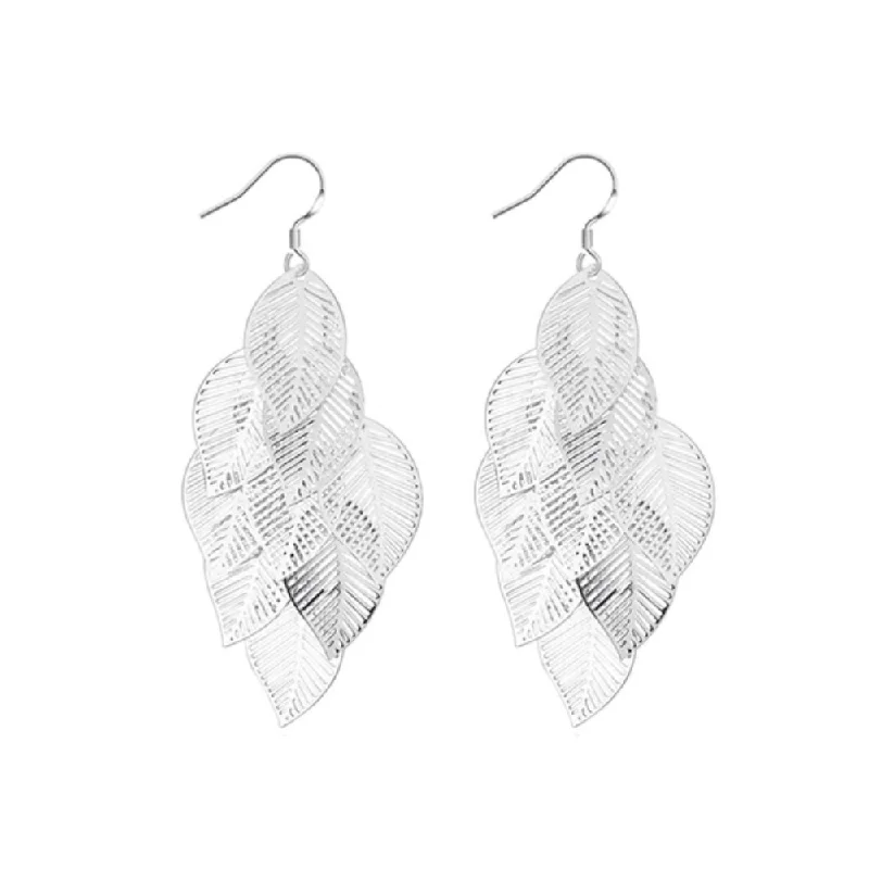 Bestselling Jewelry Now On Sale – Elevate Your Look Silver Leaf Dangle Earrings