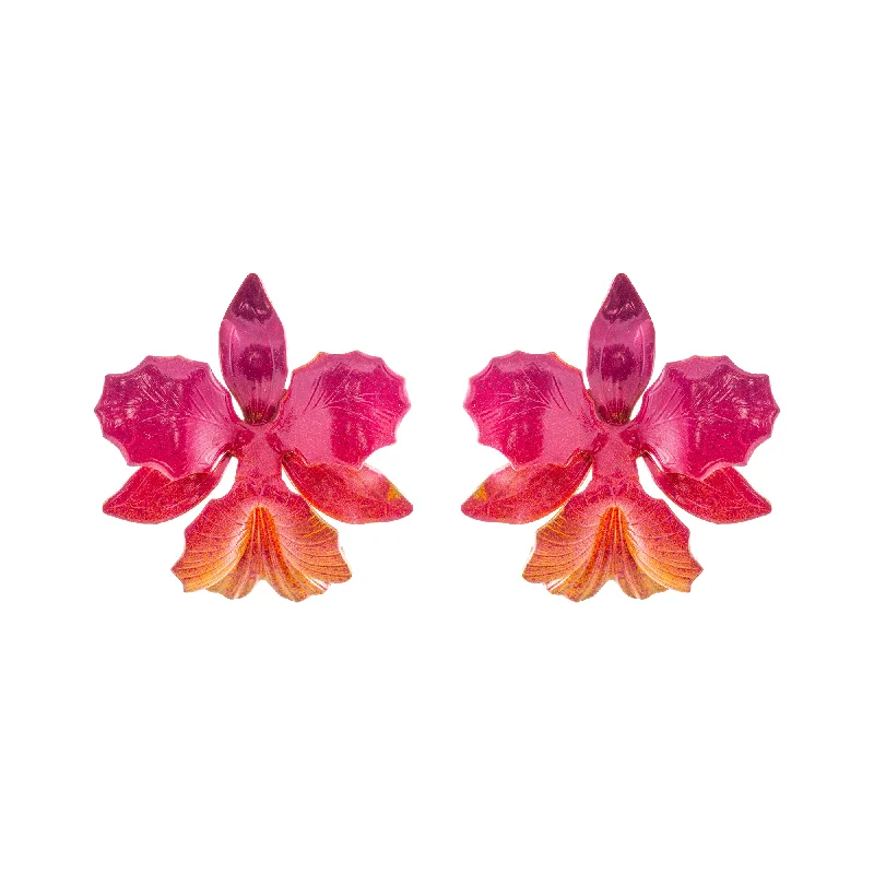 Exclusive Jewelry Offers – Shine For Less Sunset Laelia Orchid Studs